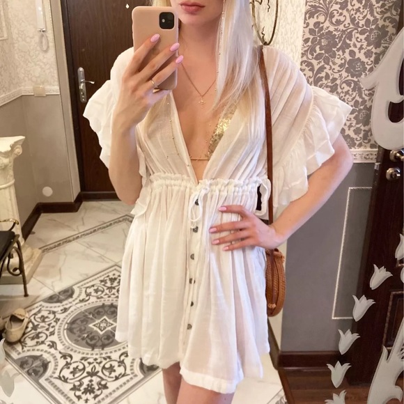 Dress cardigan bikini cover up butterfly sleeve - Picture 3 of 7